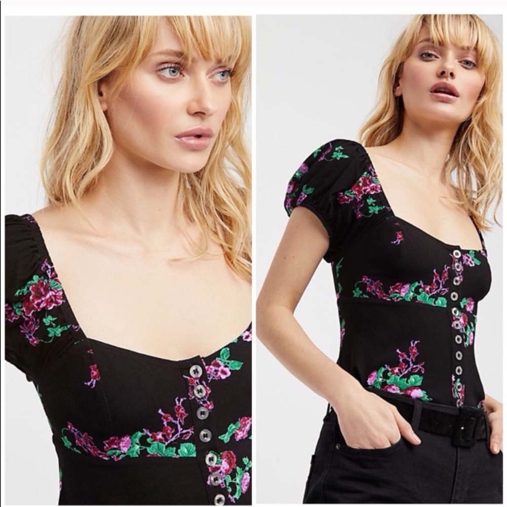 Free People Close To You Floral Blouse